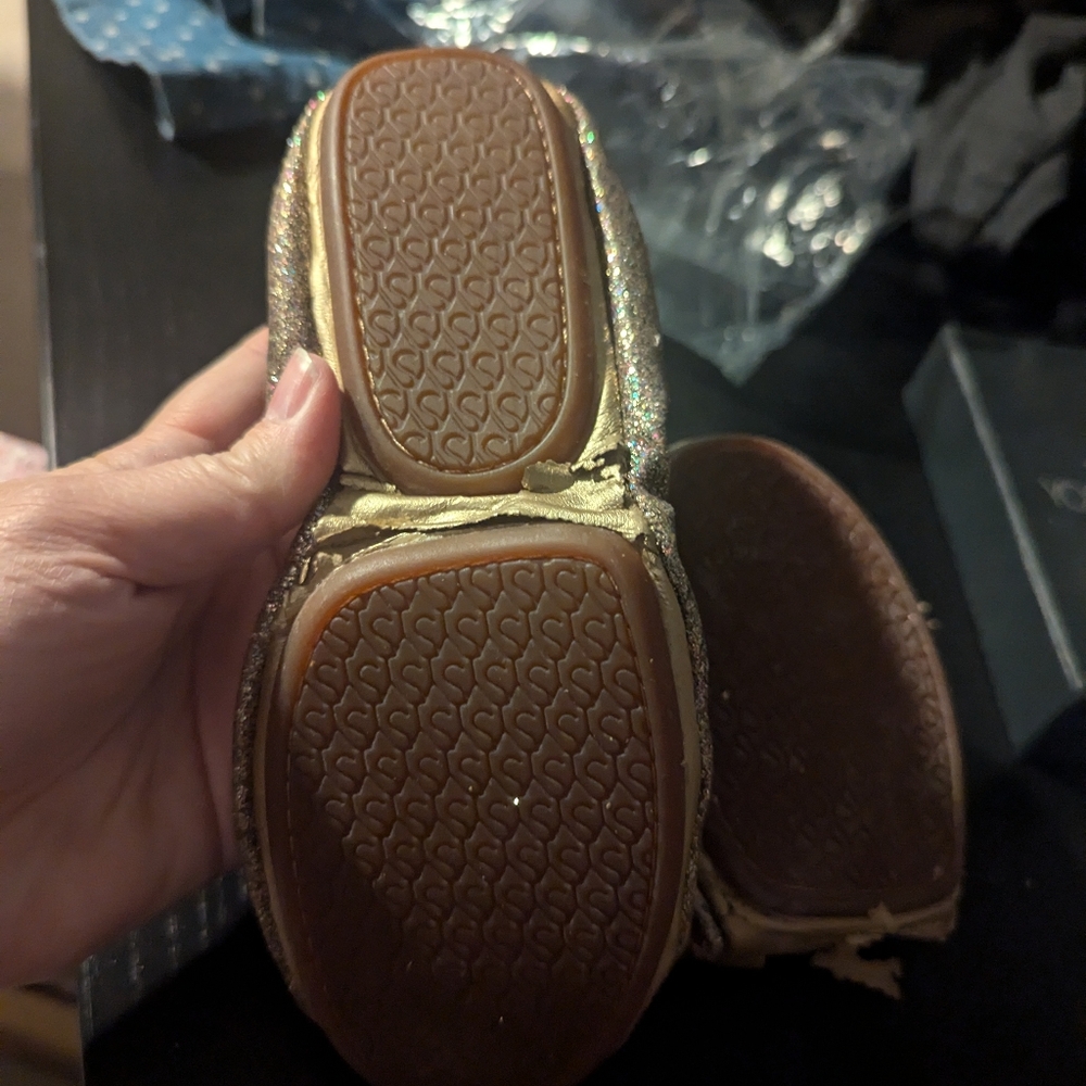 NIB Yosi Samra foldable flats rainbow glitter size 6 - Picture 4 of 7